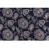 Valiant Fabrics Lydia Embroidered Drapery Fabric in Navy 