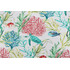 Stof France Atoll Printed Cotton Drapery Fabric in Blanc 