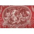Thibaut Biltmore F97313 Printed Cotton Drapery Fabric in Red on Coral