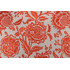 Anna French Rivera W713047 Embroidered Drapery Fabric in Coral on Flax for Thibaut