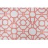 Stroheim & Roman Cathay Trellis Printed Linen Blend Drapery Fabric in Guava