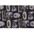 Timeless Treasures Howl You Doin? - Dog Vintage Portrait Printed Cotton Craft Fabric in Charcoal 