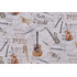 Timeless Treasures Sonata - Instruments Sheet Music Printed Cotton Craft Fabric in Antique 