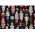 Timeless Treasures Christmas Memories - Nutcrackers Printed Cotton Craft Fabric in Black 