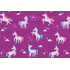 Emma & Mila Unicorns Printed Cotton Craft Fabric in Iris