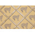 Jaguar Trellis Damask Upholstery Fabric in Gold/Black