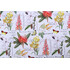 Stof France Botanical Printed Cotton Drapery Fabric in Blanc